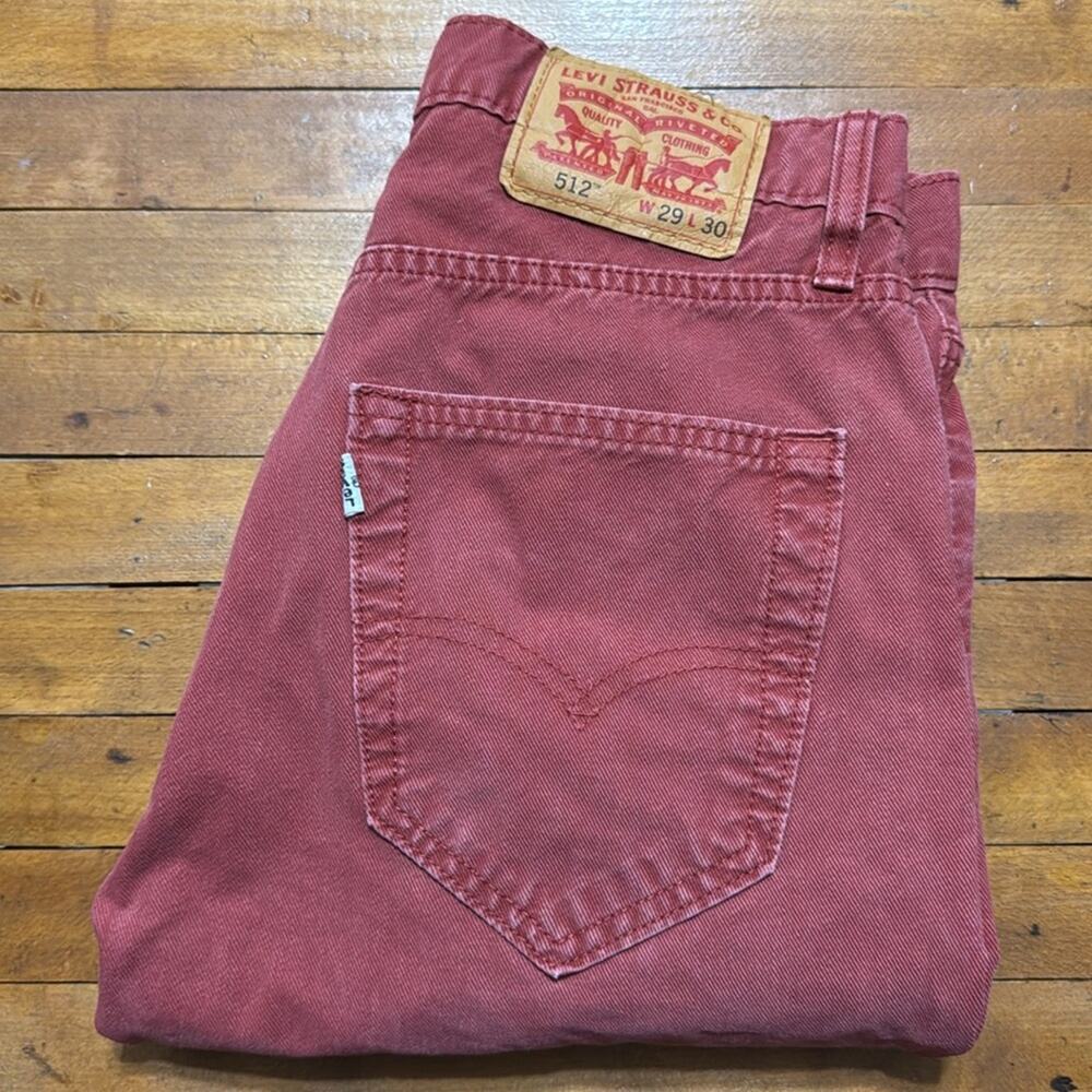 Levi's Men's Tapered 512 Denim Jeans in Red